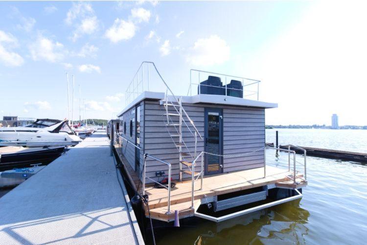 Hausboot Fjord Aries Mit Dachterrasse In Schleswig Hotell Exteriör bild