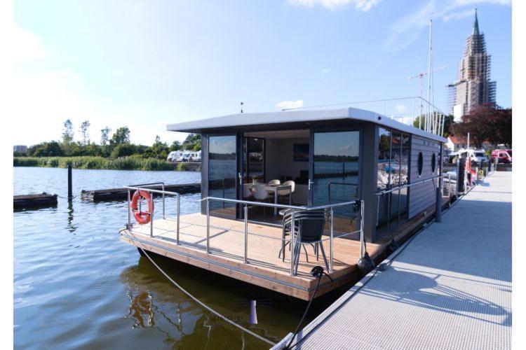 Hausboot Fjord Aries Mit Dachterrasse In Schleswig Hotell Exteriör bild